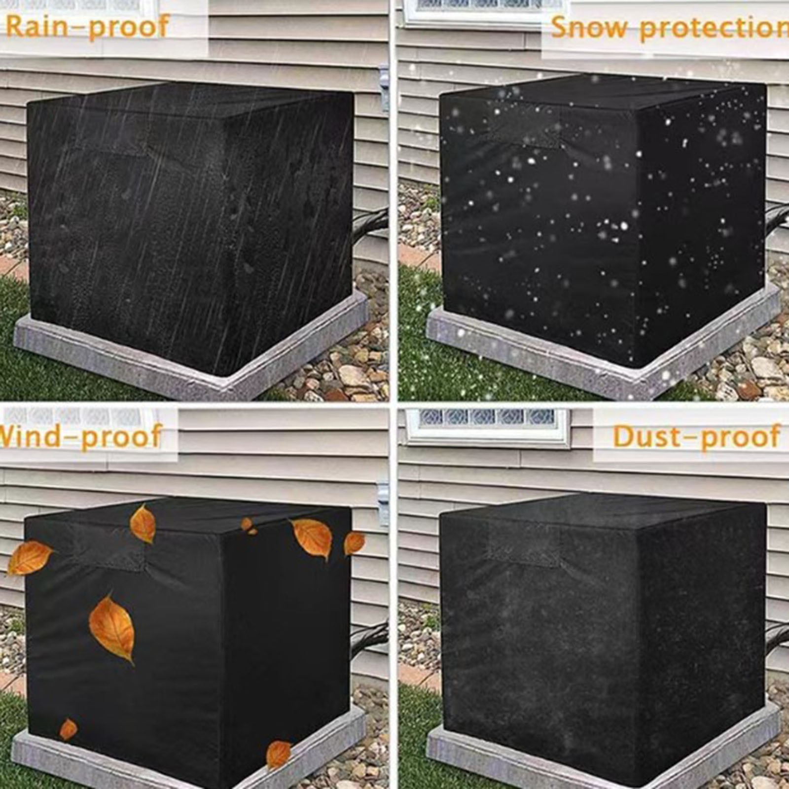 CFS Outdoor Square Vertical Air Conditioner Cover Outer Unit Air Conditioner Cover Rain Cover Central Air Conditioner Protective Cover